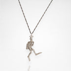 Водолаз – Мъжки медальон Гмуркач от сребро 925 – Ръчно изработено бижу Дайвинг за любители на морето и подводните приключения – SSJ