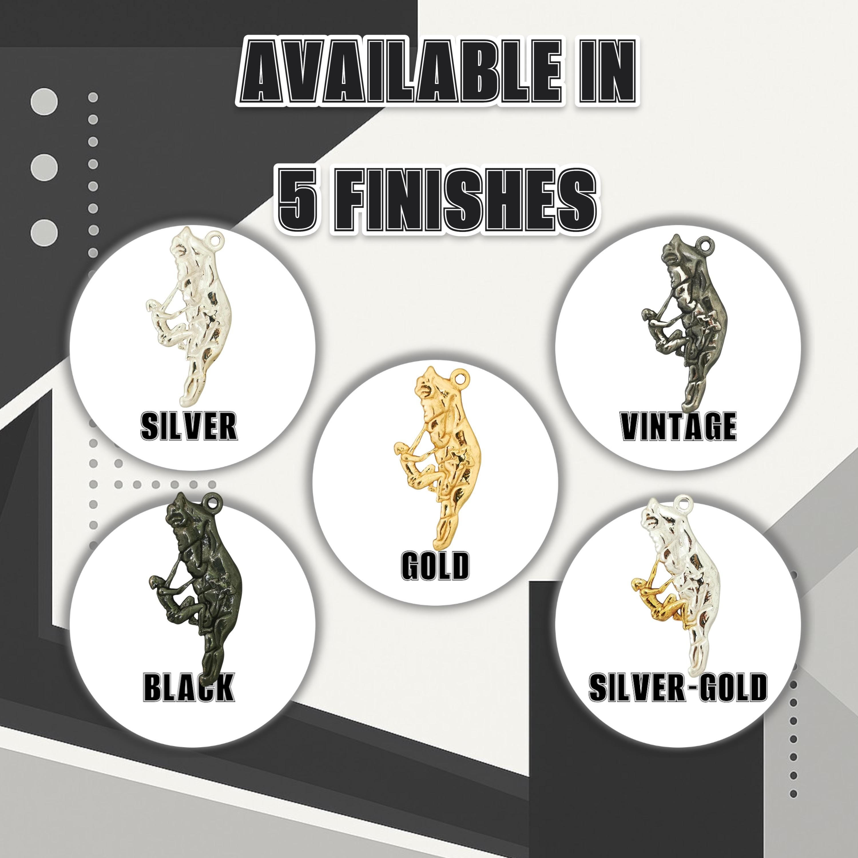 Скално катерене (Катерач) – Унисекс спортен медальон от сребро 925 с частично позлатено покритие – Ръчно изработено спортно бижу – Идеален подарък за фен на катеренето – SSJ