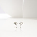 Фигурно пързаляне (Биелманов пирует) – Дамски сребърни обеци в класическо сребро – Ръчно изработени спортни бижута – Идеален подарък за жена, фенка на фигурното пързаляне – SSJ