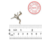 Футболист (задна ножица) – Мъжки спортен медальон от сребро 925 с частично позлатено покритие – Ръчно изработено спортно бижу – Идеален подарък за мъж, фен на футбола – SSJ