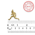 Американски футбол – Мъжки спортен медальон от сребро 925 с позлатено покритие – Ръчно изработено бижу талисман за спортисти и фенове – Идеален подарък за играч, треньор или почитател – SSJ