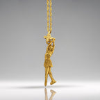 Фигурно пързаляне – Дамски спортен медальон от сребро 925 с позлатено покритие – Ръчно изработено спортно бижу – Идеален подарък за жена, фенка на фигурното пързаляне – SSJ