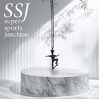 Скейтбордист – Мъжки спортен медальон от сребро 925 с оксидирано покритие – Ръчно изработено спортно бижу – Идеален подарък за мъж, фен на скейтборда – SSJ