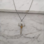 Гимнастик на халки – Мъжки спортен медальон от сребро 925 с частично позлатено покритие – Ръчно изработено бижу талисман за гимнастици и спортисти – Идеален подарък за спортист, треньор или фен – SSJ