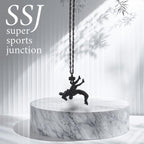 Борец – Мъжки спортен медальон за борба от сребро 925 с оксидирано покритие – Ръчно изработено бижу талисман за спортисти и фенове на бойните изкуства – SSJ