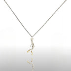 Водолаз – Дамски медальон Гмуркач от сребро 925 с частично позлатено покритие – Ръчно изработено бижу Дайвинг за любителки на морето и подводните приключения – SSJ