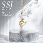 Волейболистка – Женски спортен медальон с частично позлатено покритие – Сребро 925 – Ръчно изработено бижу/талисман – SSJ