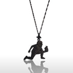 Бейзбол – Мъжка спортна висулка от сребро 925 с оксидирано черно покритие – Ръчно изработено бижу талисман за бейзболисти, треньори и фенове – SSJ