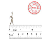 Художествена гимнастика (съчетание с топка) – Дамски спортен медальон от сребро 925 в класическо сребро – Ръчно изработено спортно бижу – Идеален подарък за жена, фенка на художествената гимнастика – SSJ