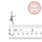 Танцьорка – Дамски спортен медальон в класическо сребро 925 – Ръчно изработено спортно бижу – Идеален подарък за жена, фенка на спортните танци – SSJ