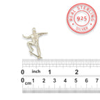 Скейтбордист – Мъжки спортен медальон от сребро 925 в класическо сребро – Ръчно изработено спортно бижу – Идеален подарък за мъж, фен на скейтборда – SSJ