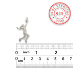 Баскетбол – Женски спортен медальон от сребро 925 с класическо полирано покритие – Ръчно изработено бижу талисман за баскетболистки и фенки на спорта – Идеален подарък за спортист, треньор или почитател – SSJ