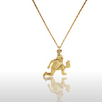 Бейзбол – Мъжки спортен медальон за бейзболист от сребро 925 с позлатено покритие – Ръчно изработено бижу талисман – Идеален подарък за спортисти, треньори и фенове – SSJ