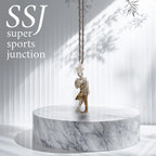 Танго – Унисекс спортен медальон с частично позлатено покритие – Сребро 925 – Ръчно изработено спортно бижу – Идеален подарък за жена, фенка на тангото – SSJ