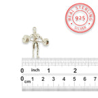 Вдигане на тежести – Мъжки спортен медальон от сребро 925 в класическо сребро – Ръчно изработено спортно бижу – Идеален подарък за мъж, фен на силовите спортове – SSJ