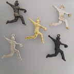 Бейзбол – Мъжки спортен медальон за бейзболист питчър от сребро 925 – Ръчно изработено бижу талисман – Идеален подарък за спортисти, треньори и фенове – SSJ