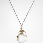 Футболист (удар с крак) – Мъжки спортен медальон от сребро 925 с частично позлатено покритие – Ръчно изработено спортно бижу – Идеален подарък за мъж, фен на футбола – SSJ