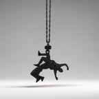 Борба – Мъжки спортен медальон от сребро 925 с оксидирано покритие – Ръчно изработено бижу талисман за борци, треньори и фенове на бойните изкуства – SSJ