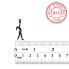 Художествена гимнастика (съчетание с топка) – Дамски спортен медальон от сребро 925 с оксидирано покритие – Ръчно изработено спортно бижу – Идеален подарък за жена, фенка на художествената гимнастика – SSJ