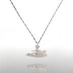 Плувец (бътерфлай) – Мъжки спортен медальон от сребро 925 с класическо покритие – Ръчно изработено спортно бижу – Идеален подарък за мъж, фен на плуването – SSJ