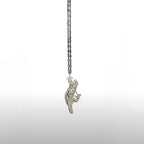 Скално катерене (Катерач) – Унисекс спортен медальон от сребро 925 в класическо сребро – Ръчно изработено спортно бижу – Идеален подарък за фен на катеренето – SSJ