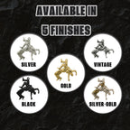 Борба – Мъжки спортен медальон от сребро 925 с частично позлатено покритие – Ръчно изработено бижу талисман за борци, треньори и фенове на бойните изкуства – SSJ