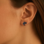 Дамски обеци „Колоездачка“ – Оксидирано сребро 925 – Ръчно изработени спортни бижута – SSJ