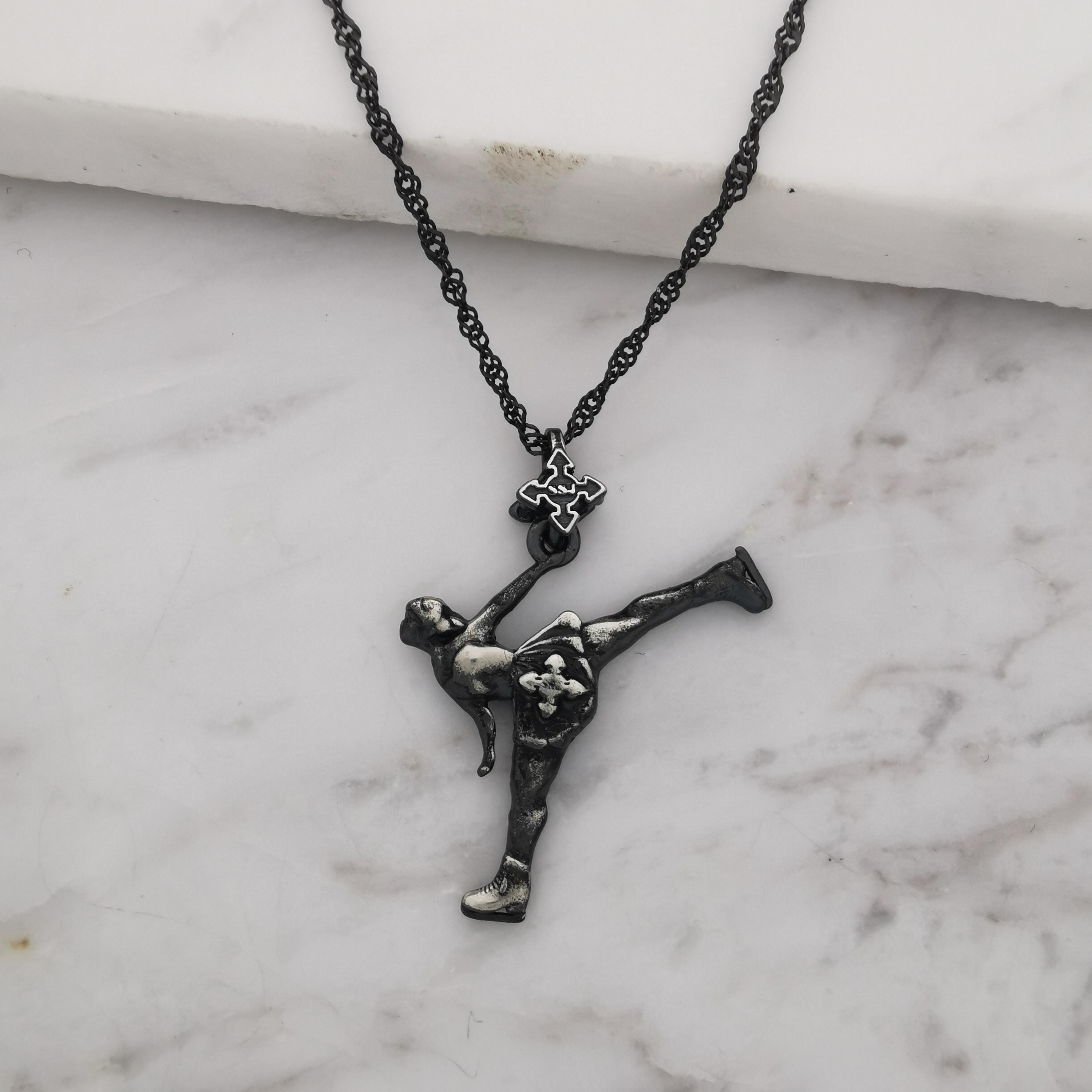 Фигурно пързаляне (спирала) – Дамски спортен медальон от сребро 925 с винтидж покритие – Ръчно изработено спортно бижу – Идеален подарък за жена, фенка на фигурното пързаляне – SSJ