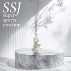 Латино танци – Унисекс спортен медальон от сребро 925 в класическо сребро – Ръчно изработено спортно бижу – Идеален подарък за жена, фенка на спортните танци – SSJ