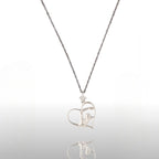 Любов към плуването – Дамски спортен медальон от сребро 925 с класическо покритие – Ръчно изработено спортно бижу – Идеален подарък за жена, фенка на плуването – SSJ