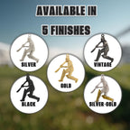 Крикет – Мъжки спортен медальон от оксидирано сребро 925 – Ръчно изработено бижу/талисман – Идеален подарък за спортист – SSJ