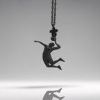 Волейболист – Мъжки спортен медальон от сребро 925 (оксидирано) – Ръчно изработено бижу – Талисман – Идеален подарък за спортист, треньор или фен – SSJ