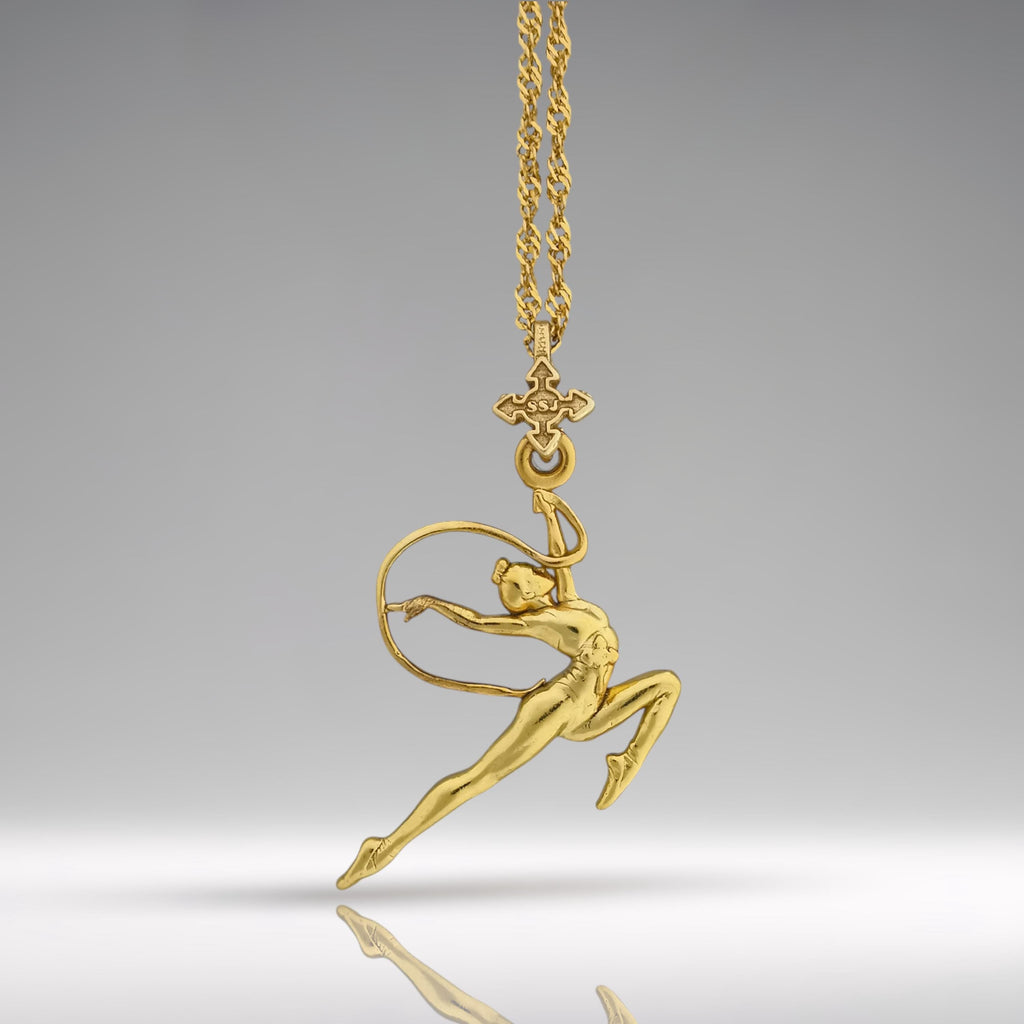 Gold-plated pendant in 925 silver – elegant rhythmic gymnastics jewelry for girls, dancers, and artistic athletes who move with grace and power.

🎁 Perfect gift for:
• Rhythmic gymnasts, coaches, fans
• Girls, teen athletes, dancers
• Birthday, tournament, motivational surprise