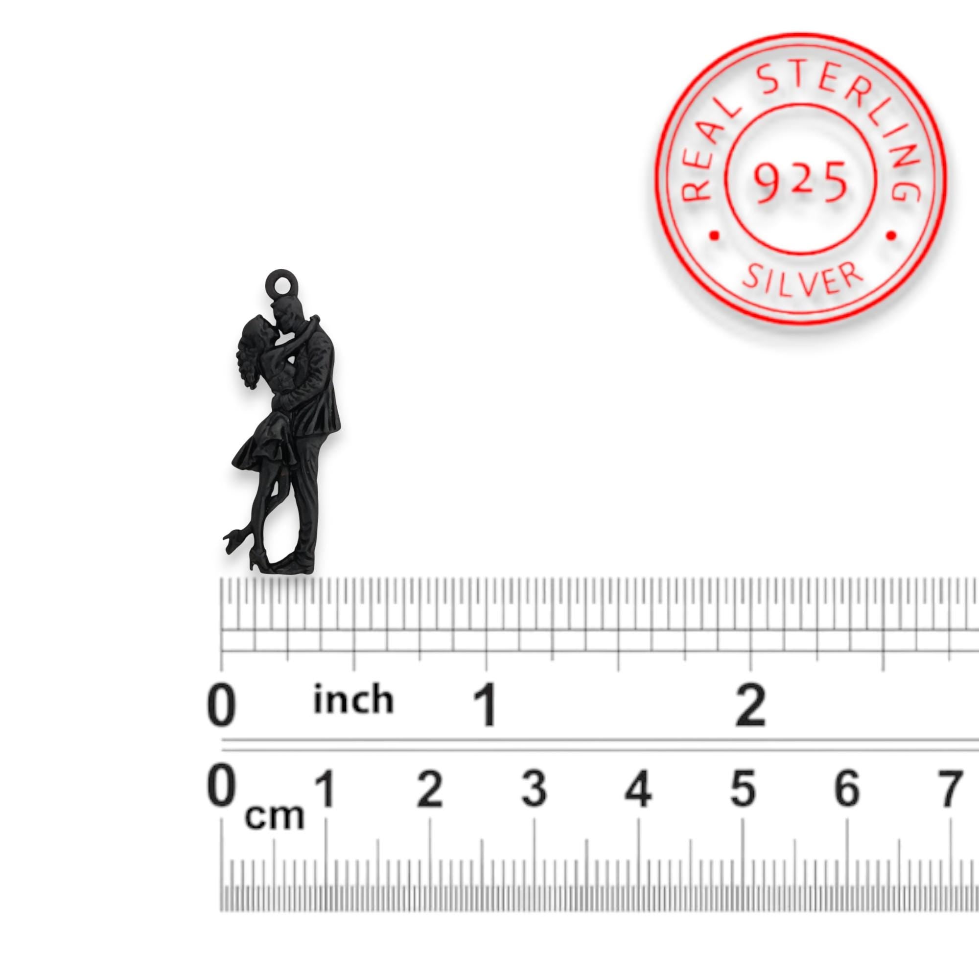 Танго – Унисекс медальон с оксидирано покритие – Сребро 925 – Ръчно изработено бижу – Идеален подарък – SSJ