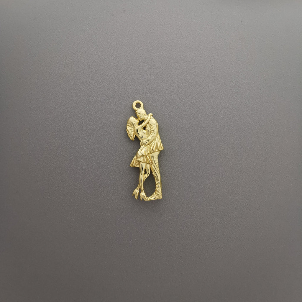 Танго – Унисекс медальон с позлатено покритие – Сребро 925 – Ръчно изработено бижу – Идеален подарък – SSJ