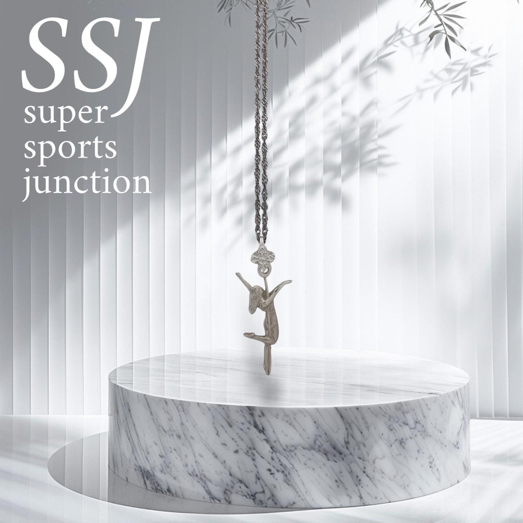 Pole Dance (Танци на пилон) – Дамски спортен медальон от сребро 925 в класическо сребро – Ръчно изработено спортно бижу – Идеален подарък за жена, фенка на гимнастиката – SSJ