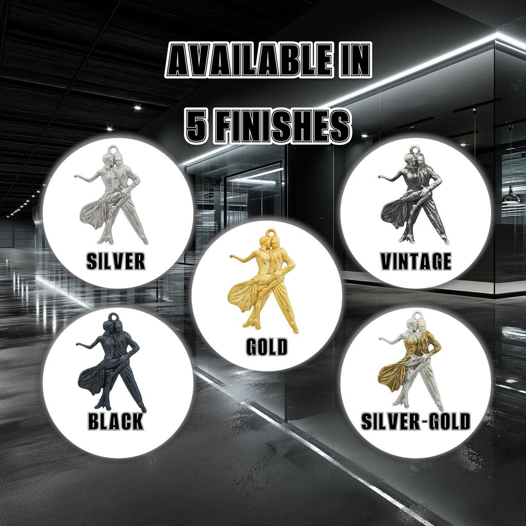 Спортни танци – Унисекс медальон в класическо сребро – Сребро 925 – Ръчно изработено спортно бижу – Идеален подарък – SSJ