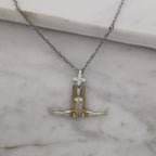 Гимнастик на халки – Мъжки спортен медальон от сребро 925 с частично позлатено покритие – Ръчно изработено бижу талисман за гимнастици и спортисти – Идеален подарък за спортист, треньор или фен – SSJ