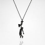 Баскетбол – Мъжки спортен медальон от сребро 925 с оксидирано покритие – Ръчно изработено бижу талисман за баскетболисти и фенове – Идеален подарък за спортист или треньор – SSJ