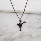 Фигурно пързаляне (спирала) – Дамски спортен медальон от сребро 925 с оксидирано покритие – Ръчно изработено спортно бижу – Идеален подарък за жена, фенка на фигурното пързаляне – SSJ