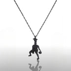 Баскетбол – Мъжки спортен медальон от сребро 925 с оксидирано черно покритие – Ръчно изработено бижу талисман за баскетболисти и фенове – Идеален подарък за спортист, треньор или почитател – SSJ