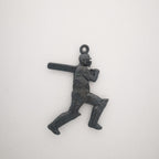 Крикет – Мъжки спортен медальон с оксидирано покритие – Сребро 925 – Ръчно изработено спортно бижу – Идеален подарък – SSJ