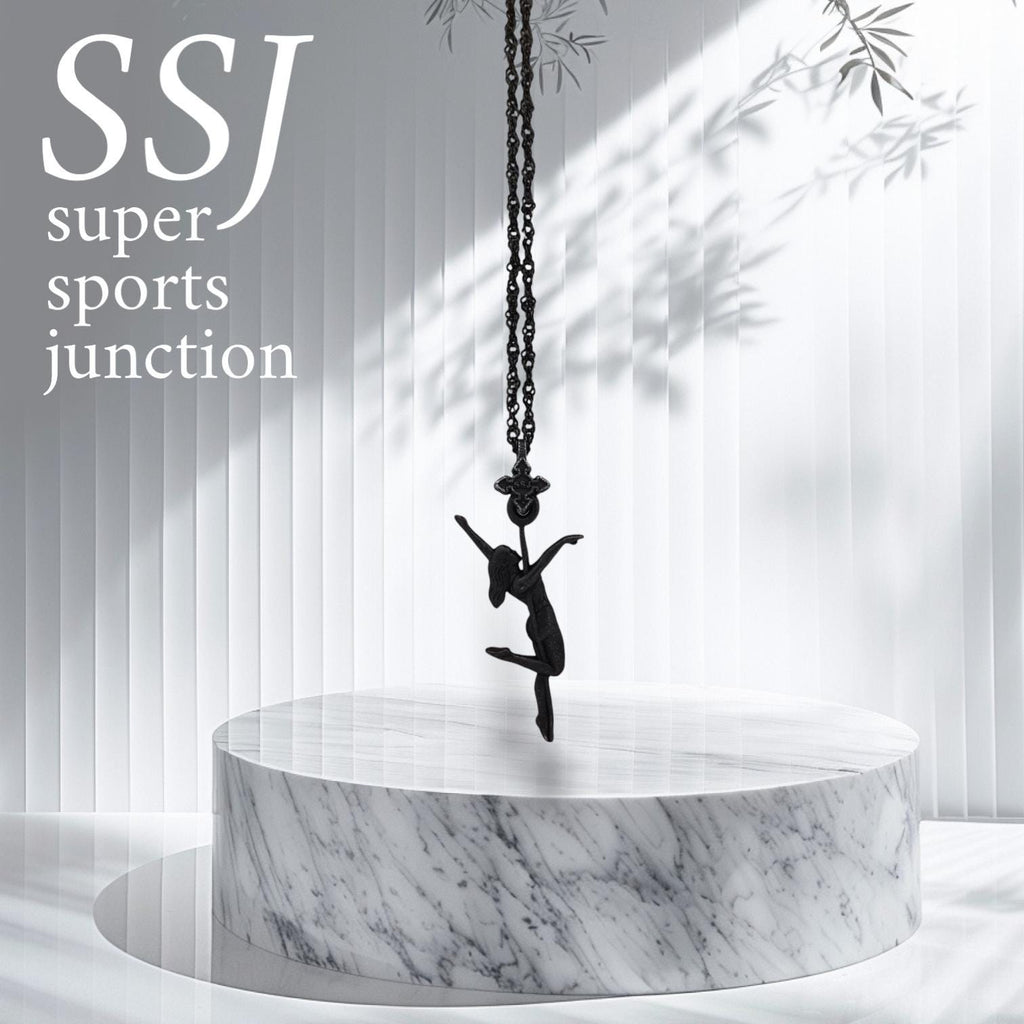 Pole Dance (Танци на пилон) – Дамски спортен медальон от сребро 925 с оксидирано покритие – Ръчно изработено спортно бижу – Идеален подарък за жена, фенка на гимнастиката – SSJ