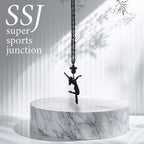 Pole Dance (Танци на пилон) – Дамски спортен медальон от сребро 925 с оксидирано покритие – Ръчно изработено спортно бижу – Идеален подарък за жена, фенка на гимнастиката – SSJ