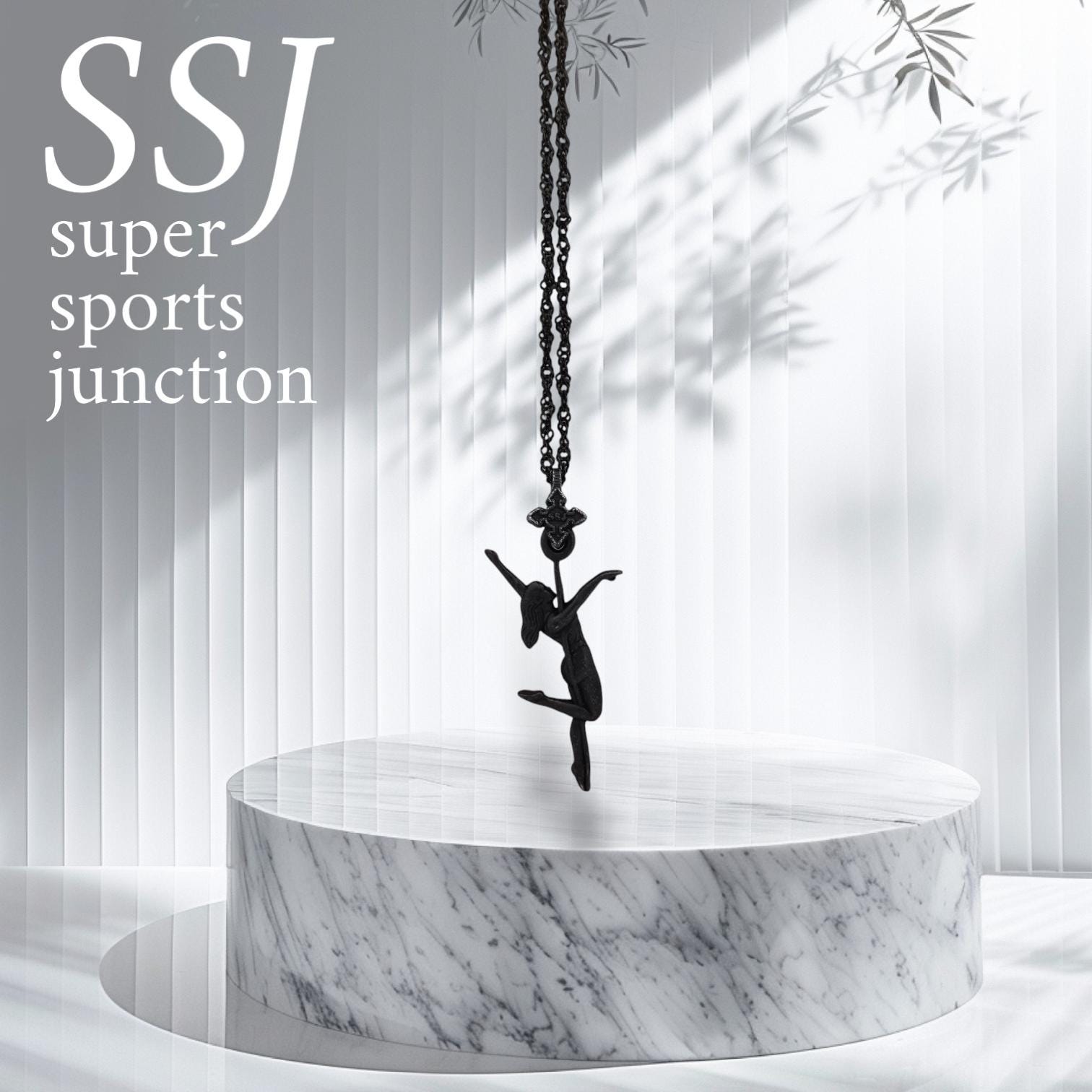 Pole Dance (Танци на пилон) – Дамски спортен медальон от сребро 925 с оксидирано покритие – Ръчно изработено спортно бижу – Идеален подарък за жена, фенка на гимнастиката – SSJ