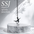 Скейтбордист – Мъжки спортен медальон от сребро 925 с оксидирано покритие – Ръчно изработено спортно бижу – Идеален подарък за мъж, фен на скейтборда – SSJ