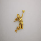 Волейболистка – Женски спортен медальон с позлатено покритие – Сребро 925 – Ръчно изработено бижу/талисман – Подарък за спортистки – SSJ