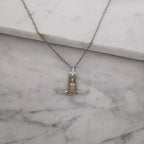 Гимнастик на халки – Мъжки спортен медальон от сребро 925 с частично позлатено покритие – Ръчно изработено бижу талисман за гимнастици и спортисти – Идеален подарък за спортист, треньор или фен – SSJ