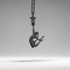 Волейболистка – Женско спортно бижу • медальон от сребро 925 (оксидирано) • ръчна изработка • талисман • идеален подарък – SSJ