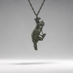 Black oxidized rock climbing necklace made from solid 925 sterling silver — a dramatic and powerful pendant for men and women who embrace the wild, the vertical, and the unknown.

With its rugged matte finish and detailed climber figure in mid-ascent, this piece symbolizes control, focus, and fearless spirit. Perfect for those who live to conquer peaks, explore limits, and move with intention.